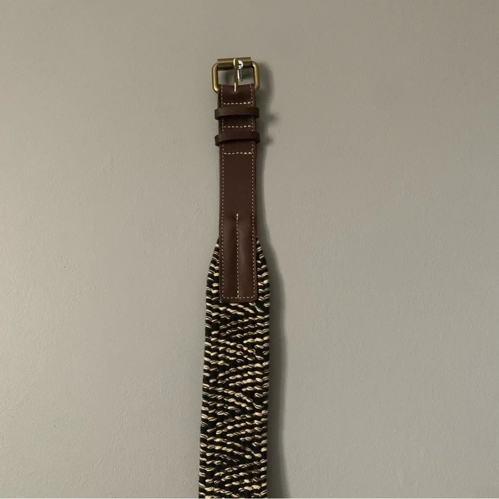 J.CREW Women’s Brown and Black Woven Belt
